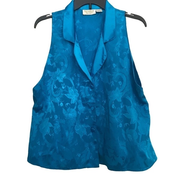 Victorias Secret Vintage 2 PC Intimates Sleeveless Short Set PJ Loungewear L - Picture 2 of 9